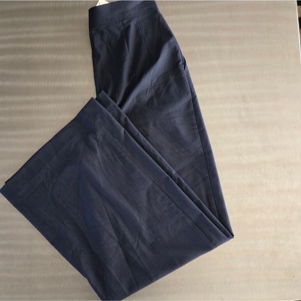 Anthropologie Maeve The Avery Pinstripe Pleated Trousers Pants Navy NWT Size 8